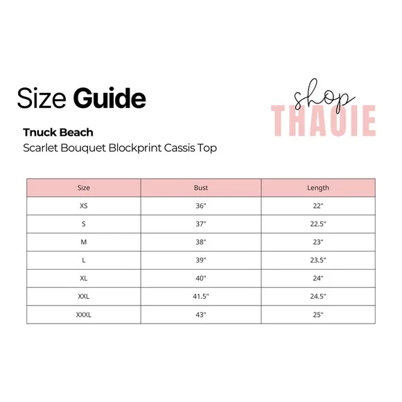 TUCKERNUCK BEACH Scarlet Bouquet Blockprint Cassis Top Size XS NWT - Picture 3 of 7